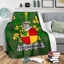 Scottish Packenham Coat of Arms Family Crest Ireland Blanket Irish National Tartan Irish County Blanket