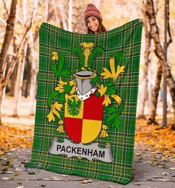 Scottish Packenham Coat of Arms Family Crest Ireland Blanket Irish National Tartan Irish County Blanket