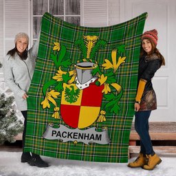 Scottish Packenham Coat of Arms Family Crest Ireland Blanket Irish National Tartan Irish County Blanket