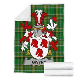 Scottish Gwynn Coat of Arms Family Crest Ireland Blanket Irish National Tartan Irish County Blanket