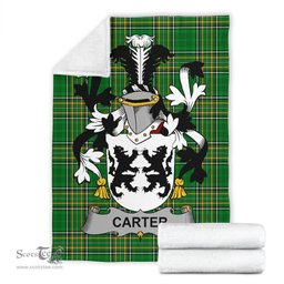 Scottish Carter Coat of Arms Family Crest Ireland Blanket Irish National Tartan Irish County Blanket
