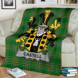 Scottish Castell Coat of Arms Family Crest Ireland Blanket Irish National Tartan Irish County Blanket
