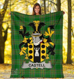 Scottish Castell Coat of Arms Family Crest Ireland Blanket Irish National Tartan Irish County Blanket