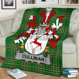 Scottish Cullinan or O'Cullinane Coat of Arms Family Crest Ireland Blanket Irish National Tartan Irish County Blanket