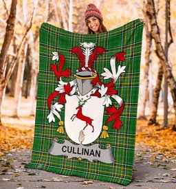 Scottish Cullinan or O'Cullinane Coat of Arms Family Crest Ireland Blanket Irish National Tartan Irish County Blanket