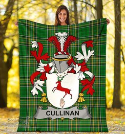 Scottish Cullinan or O'Cullinane Coat of Arms Family Crest Ireland Blanket Irish National Tartan Irish County Blanket