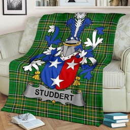 Scottish Studdert Coat of Arms Family Crest Ireland Blanket Irish National Tartan Irish County Blanket