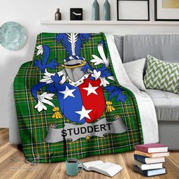 Scottish Studdert Coat of Arms Family Crest Ireland Blanket Irish National Tartan Irish County Blanket