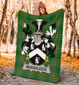Scottish Woodlock Coat of Arms Family Crest Ireland Blanket Irish National Tartan Irish County Blanket