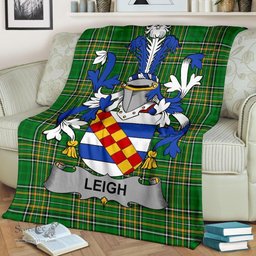Scottish Leigh or McLaeghis Coat of Arms Family Crest Ireland Blanket Irish National Tartan Irish County Blanket