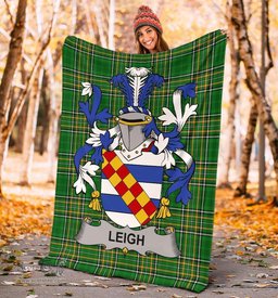 Scottish Leigh or McLaeghis Coat of Arms Family Crest Ireland Blanket Irish National Tartan Irish County Blanket