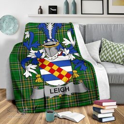 Scottish Leigh or McLaeghis Coat of Arms Family Crest Ireland Blanket Irish National Tartan Irish County Blanket