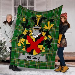 Scottish Giggins Coat of Arms Family Crest Ireland Blanket Irish National Tartan Irish County Blanket