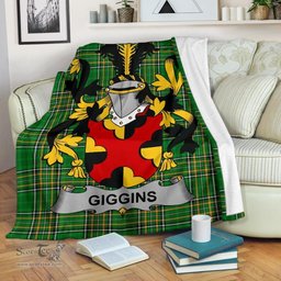 Scottish Giggins Coat of Arms Family Crest Ireland Blanket Irish National Tartan Irish County Blanket