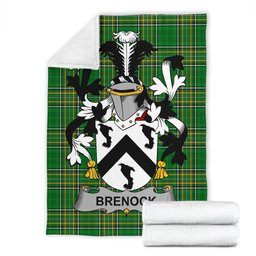 Scottish Brenock Coat of Arms Family Crest Ireland Blanket Irish National Tartan Irish County Blanket