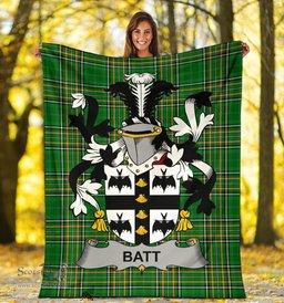 Scottish Batt Coat of Arms Family Crest Ireland Blanket Irish National Tartan Irish County Blanket