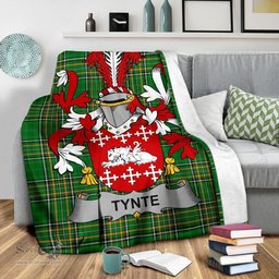 Scottish Tynte Coat of Arms Family Crest Ireland Blanket Irish National Tartan Irish County Blanket