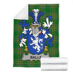 Scottish Balle Coat of Arms Family Crest Ireland Blanket Irish National Tartan Irish County Blanket