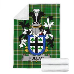 Scottish Fullam Coat of Arms Family Crest Ireland Blanket Irish National Tartan Irish County Blanket