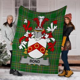Scottish Bond Coat of Arms Family Crest Ireland Blanket Irish National Tartan Irish County Blanket