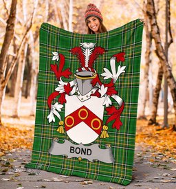 Scottish Bond Coat of Arms Family Crest Ireland Blanket Irish National Tartan Irish County Blanket