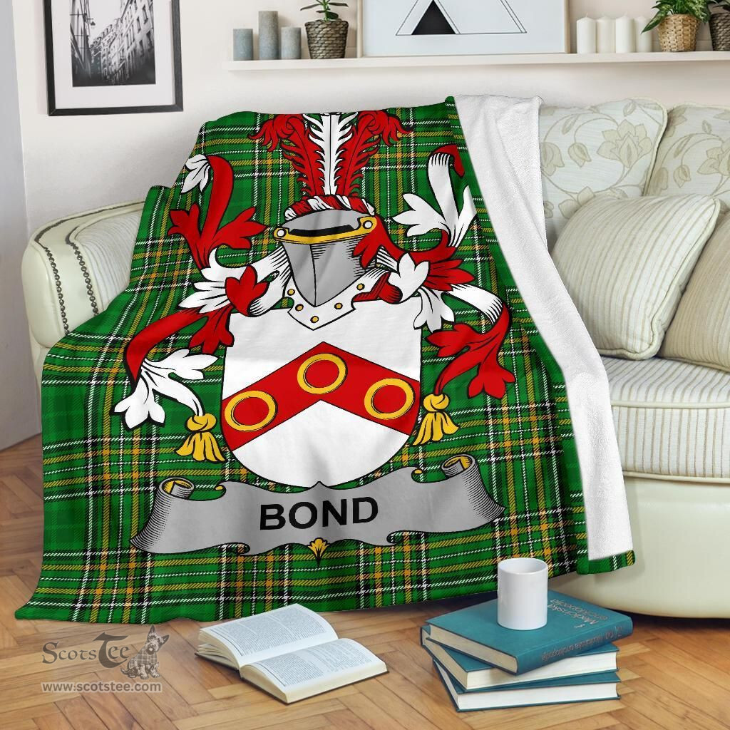 Scottish Bond Coat of Arms Family Crest Ireland Blanket Irish National Tartan Irish County Blanket