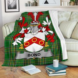 Scottish Bond Coat of Arms Family Crest Ireland Blanket Irish National Tartan Irish County Blanket