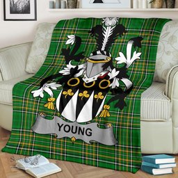 Scottish Young Coat of Arms Family Crest Ireland Blanket Irish National Tartan Irish County Blanket