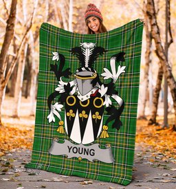 Scottish Young Coat of Arms Family Crest Ireland Blanket Irish National Tartan Irish County Blanket