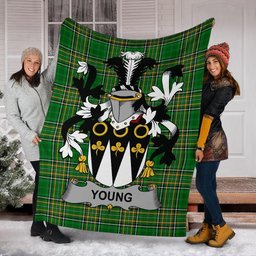 Scottish Young Coat of Arms Family Crest Ireland Blanket Irish National Tartan Irish County Blanket