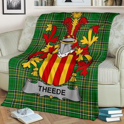 Scottish Theede Coat of Arms Family Crest Ireland Blanket Irish National Tartan Irish County Blanket