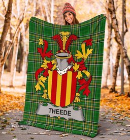 Scottish Theede Coat of Arms Family Crest Ireland Blanket Irish National Tartan Irish County Blanket
