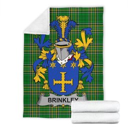 Scottish Brinkley Coat of Arms Family Crest Ireland Blanket Irish National Tartan Irish County Blanket