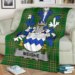 Scottish Meighe Coat of Arms Family Crest Ireland Blanket Irish National Tartan Irish County Blanket