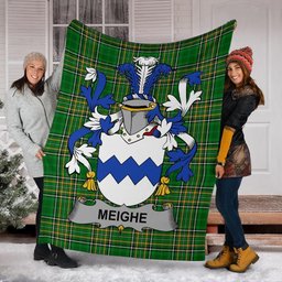 Scottish Meighe Coat of Arms Family Crest Ireland Blanket Irish National Tartan Irish County Blanket