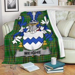 Scottish Meighe Coat of Arms Family Crest Ireland Blanket Irish National Tartan Irish County Blanket