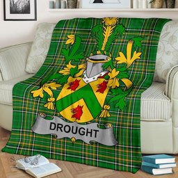 Scottish Drought Coat of Arms Family Crest Ireland Blanket Irish National Tartan Irish County Blanket