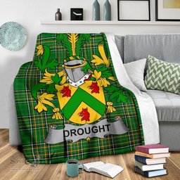 Scottish Drought Coat of Arms Family Crest Ireland Blanket Irish National Tartan Irish County Blanket