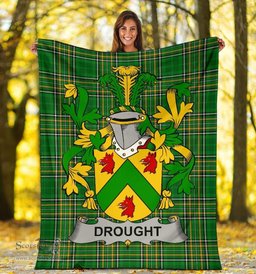 Scottish Drought Coat of Arms Family Crest Ireland Blanket Irish National Tartan Irish County Blanket