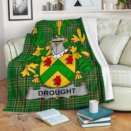 Scottish Drought Coat of Arms Family Crest Ireland Blanket Irish National Tartan Irish County Blanket