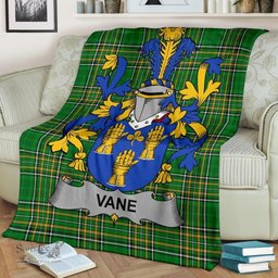 Scottish Vane Coat of Arms Family Crest Ireland Blanket Irish National Tartan Irish County Blanket