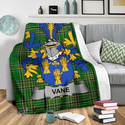 Scottish Vane Coat of Arms Family Crest Ireland Blanket Irish National Tartan Irish County Blanket