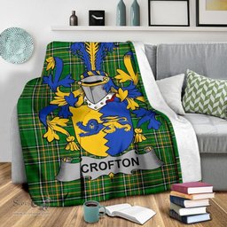 Scottish Crofton Coat of Arms Family Crest Ireland Blanket Irish National Tartan Irish County Blanket
