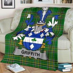 Scottish Griffith Coat of Arms Family Crest Ireland Blanket Irish National Tartan Irish County Blanket