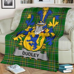 Scottish Dudley Coat of Arms Family Crest Ireland Blanket Irish National Tartan Irish County Blanket