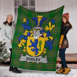 Scottish Dudley Coat of Arms Family Crest Ireland Blanket Irish National Tartan Irish County Blanket