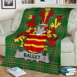 Scottish Ballet Coat of Arms Family Crest Ireland Blanket Irish National Tartan Irish County Blanket
