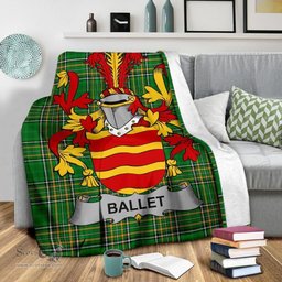 Scottish Ballet Coat of Arms Family Crest Ireland Blanket Irish National Tartan Irish County Blanket