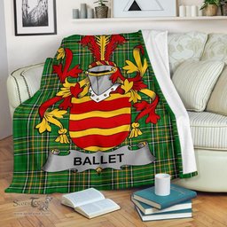 Scottish Ballet Coat of Arms Family Crest Ireland Blanket Irish National Tartan Irish County Blanket