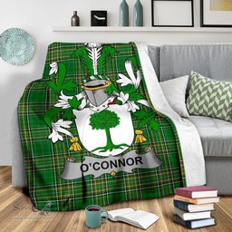 Scottish Connor or O'Connor (Don) Coat of Arms Family Crest Ireland Blanket Irish National Tartan Irish County Blanket